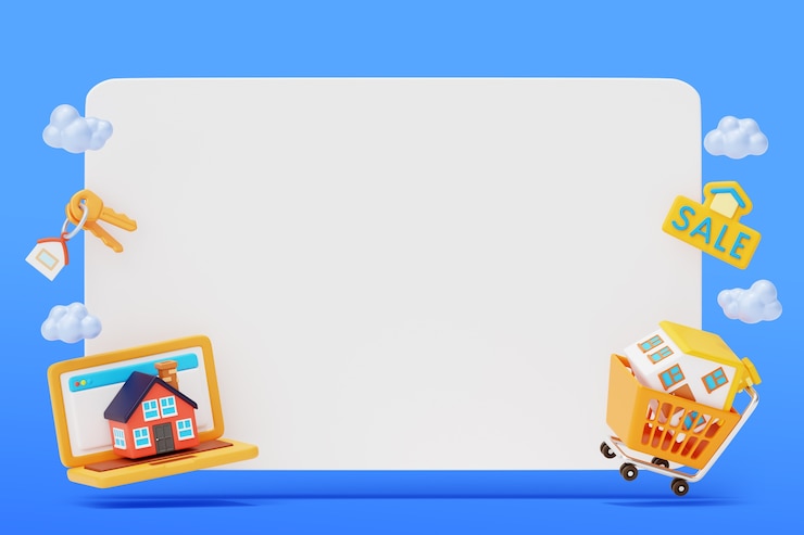 PSD Gratis real estate blank banner sales background
