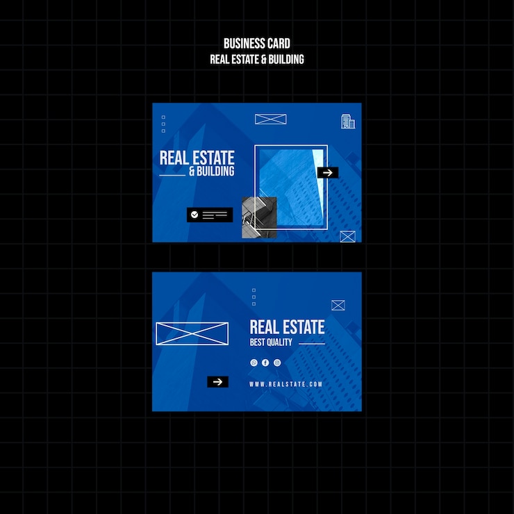 PSD Gratis real estate project business card template