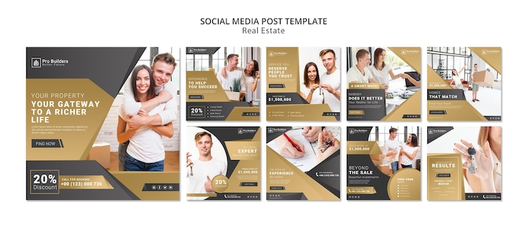 PSD gratuito real estate social media post