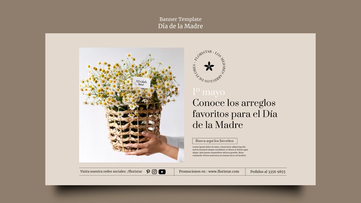 PSD Gratis realistic dia de la madre banner template