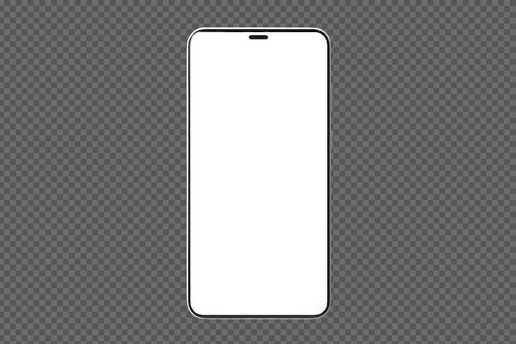 PSD Gratis realistic front view blank smartphone psd mockup