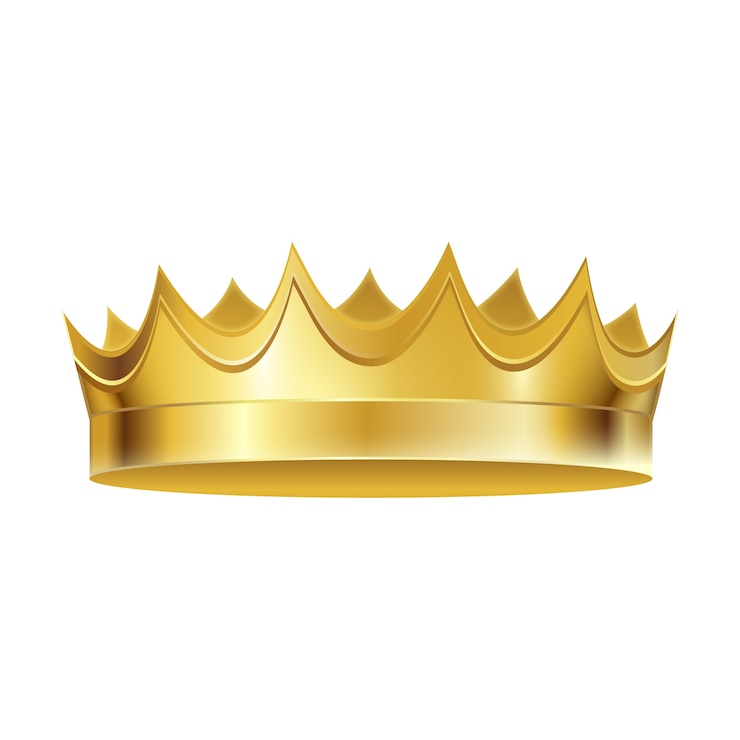 PSD gratuito realistico corona d&#39;oro