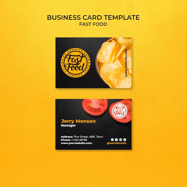 Gratis PSD realistisch fastfood-sjabloonontwerp