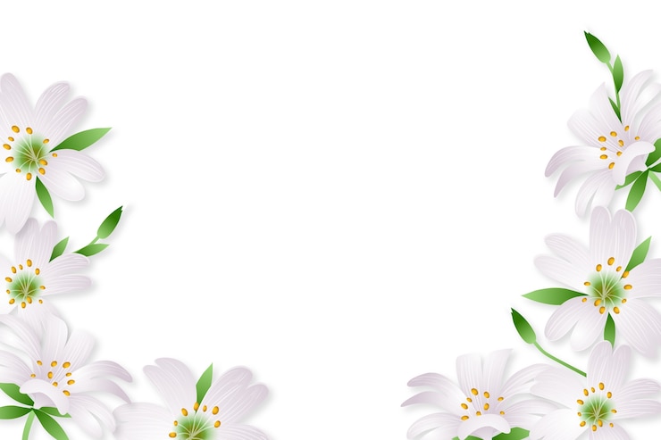 Gratis PSD realistisch geïsoleerd bloemframe-element