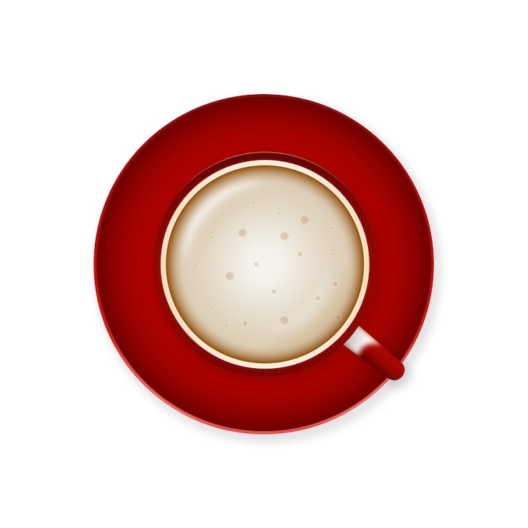 Gratis PSD realistisch koffiekopje-element
