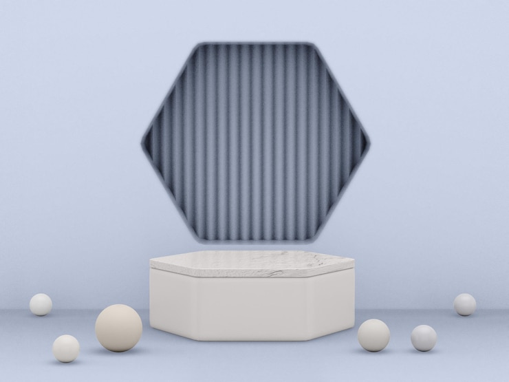 Gratis PSD realistisch model van een stenen podium
