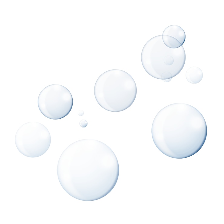 Gratis PSD realistische bubbels geïsoleerd