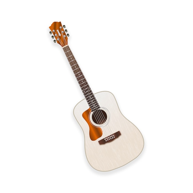 Realistische gitaar illustratie geïsoleerd