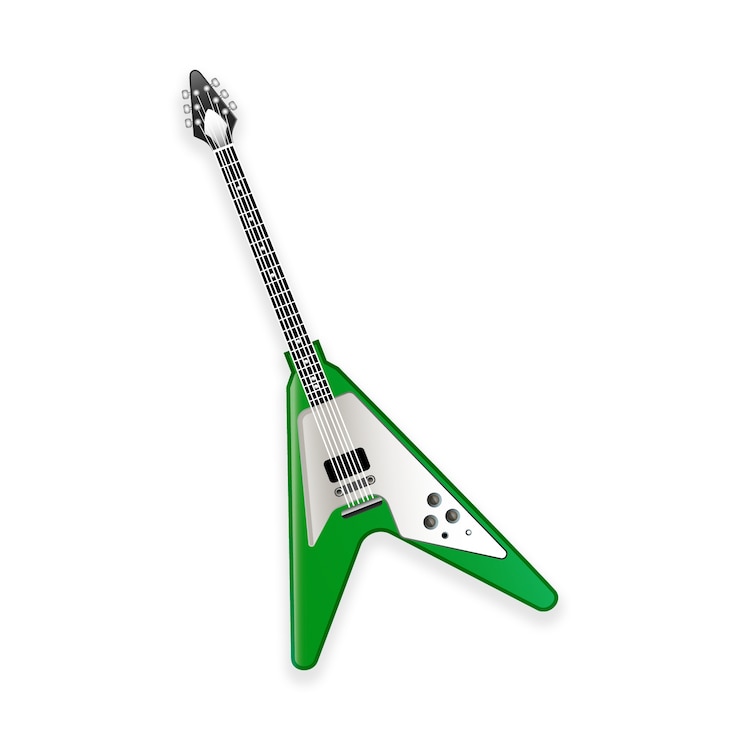 Gratis PSD realistische gitaar illustratie geïsoleerd