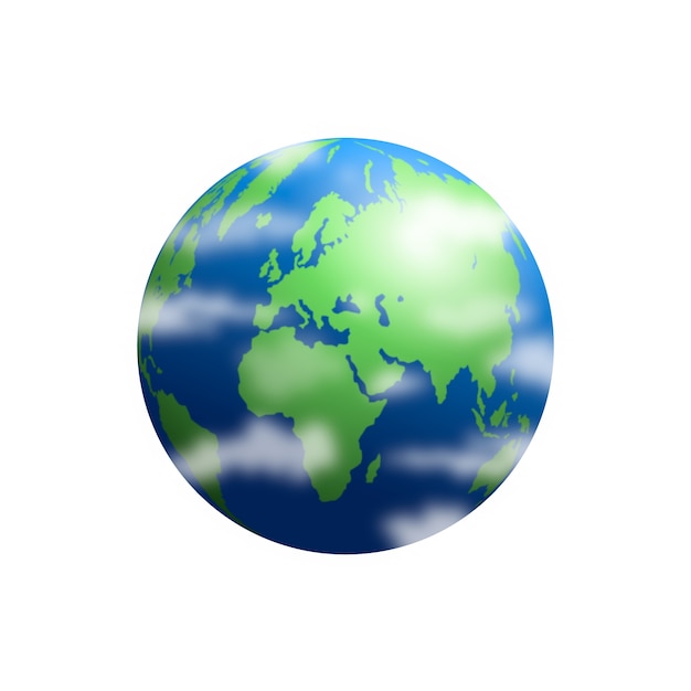 Realistische illustratie van de planeet