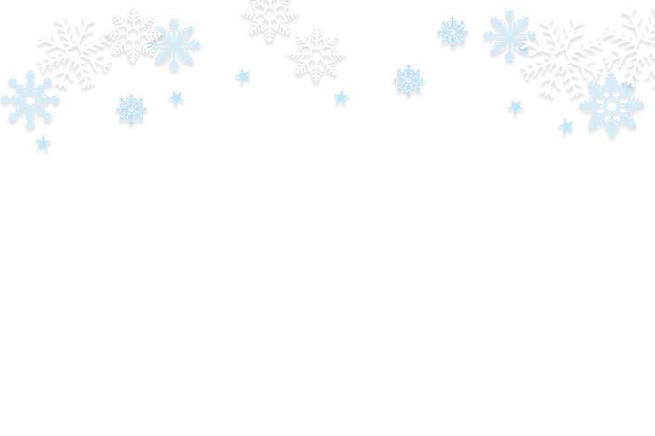 Gratis PSD realistische sneeuwvlokken grensontwerp