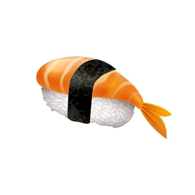 Gratis PSD realistische sushi-illustratie