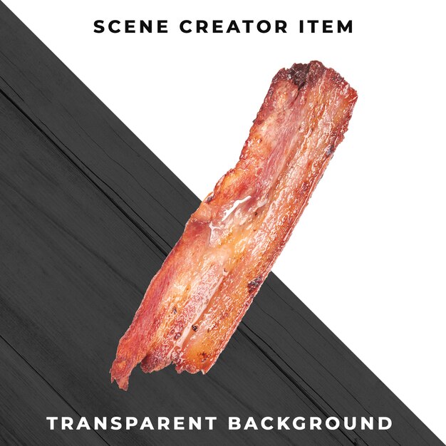 Rebanada de carne PSD transparente