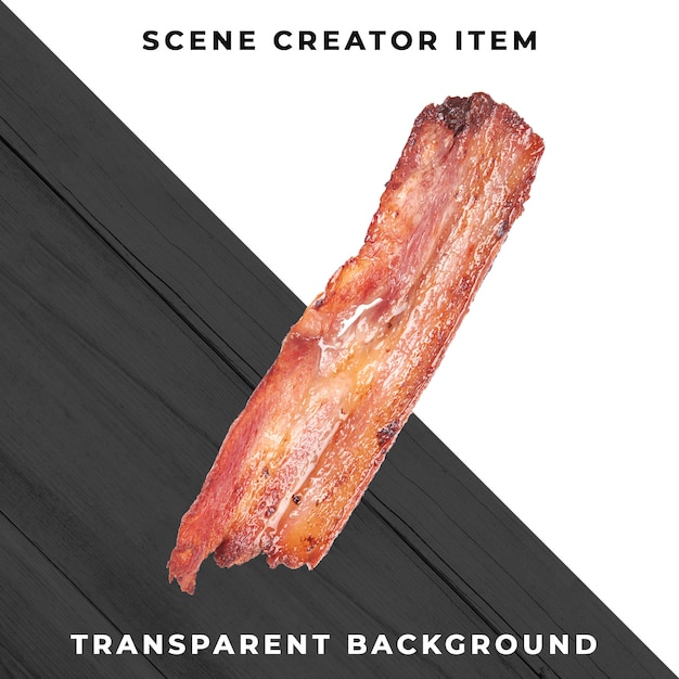 Rebanada de carne PSD transparente