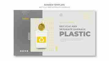 PSD gratuito reciclar y separar banner de basura