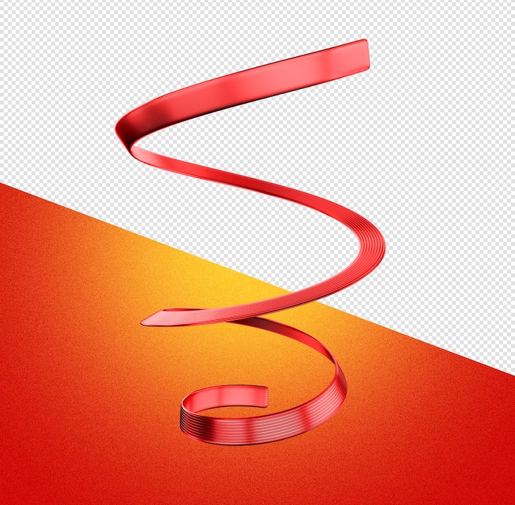 PSD Gratis red and gold merry christmas ribbon for christmas decoration and promotions