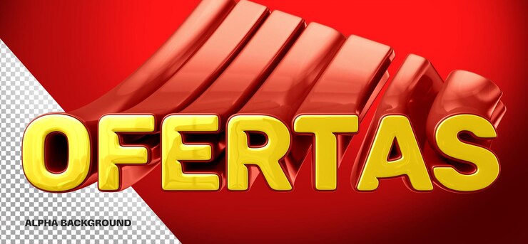 PSD Gratis red offer 3d logo for composition