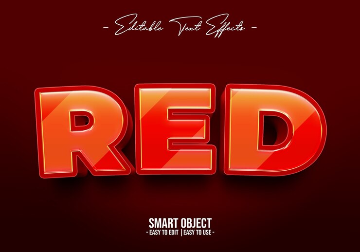 PSD Gratis red-text-style-effect