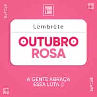PSD gratuito redes sociales alimentan el recordatorio de la campaña octubre rosa en brasil