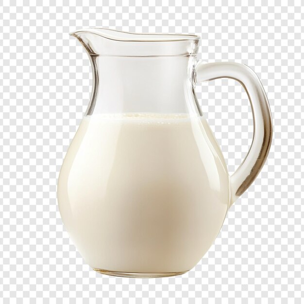 Un refrescante cántaro de leche de vidrio