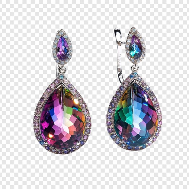 Regenboogtraan oorbellen schitterende edelstenen sieraden