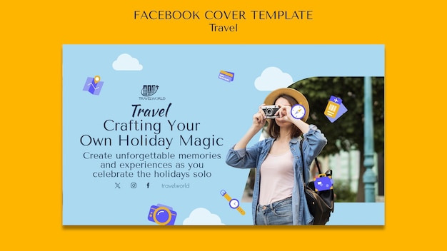 Gratis PSD reis avontuur facebook cover