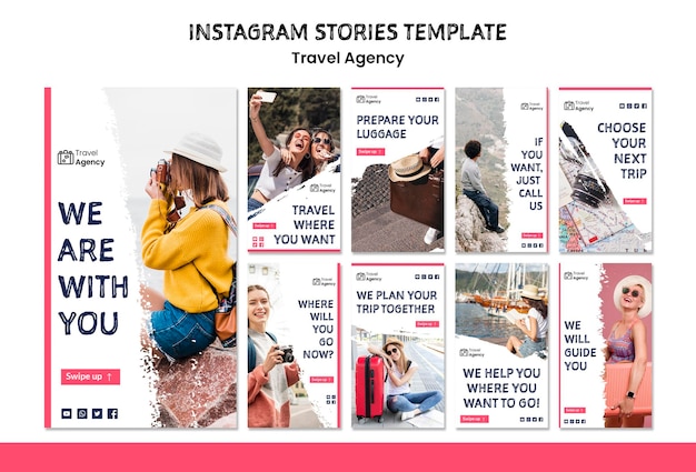 Gratis PSD reisbureau instagram verhalen