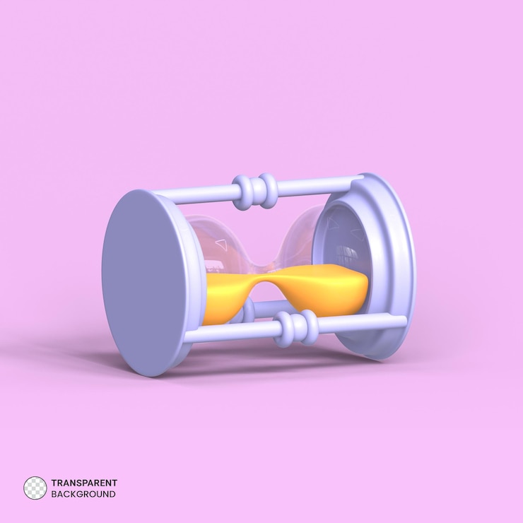PSD gratuito reloj de arena reloj de arena icono aislado 3d render ilustración