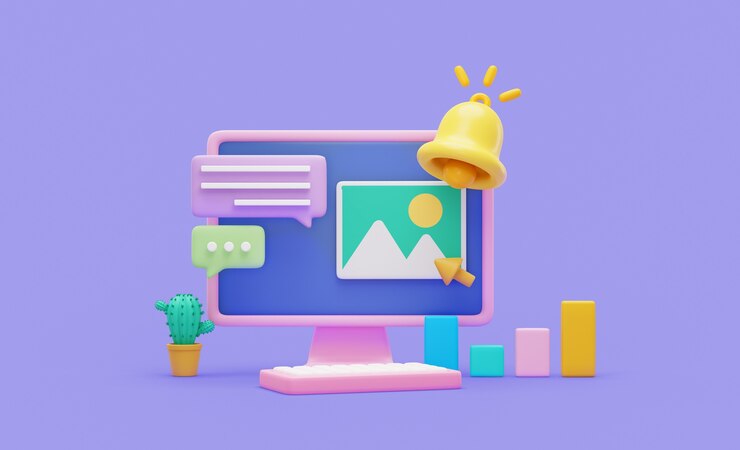 PSD Gratis render 3d dari desain grafis