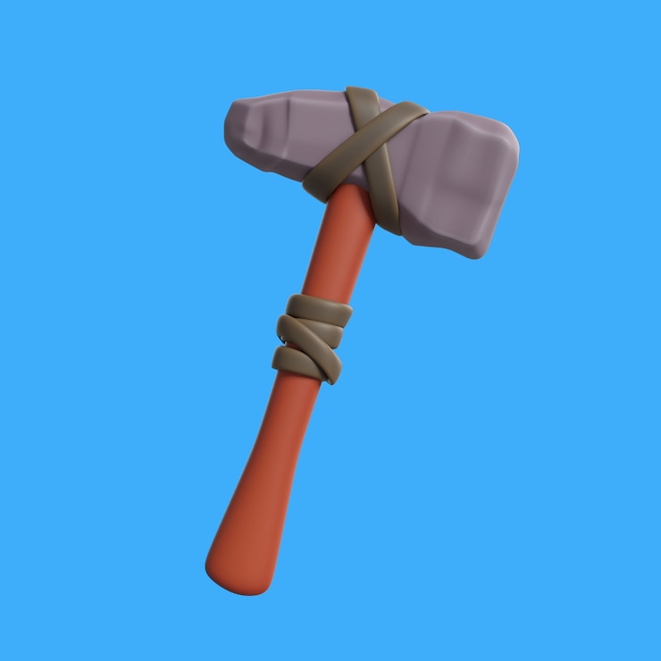 PSD Gratis render 3d dari ikon prasejarah