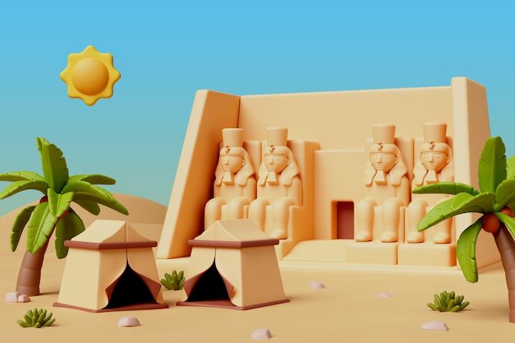 PSD Gratis render 3d dari ilustrasi mesir