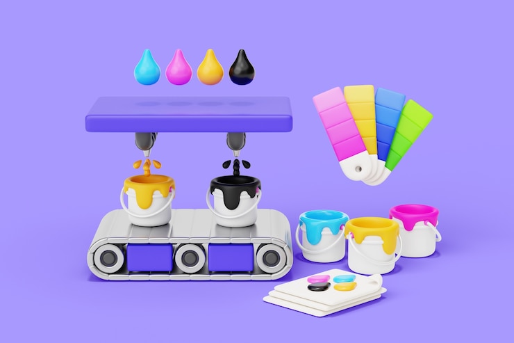PSD Gratis render 3d dari ilustrasi pabrik desain grafis