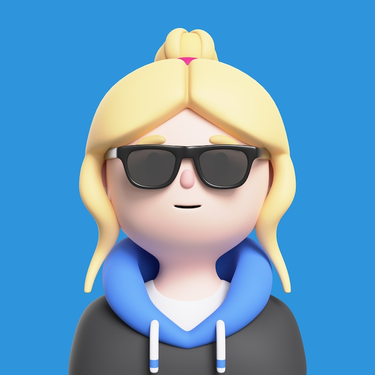 PSD Gratis render 3d dari karakter avatar
