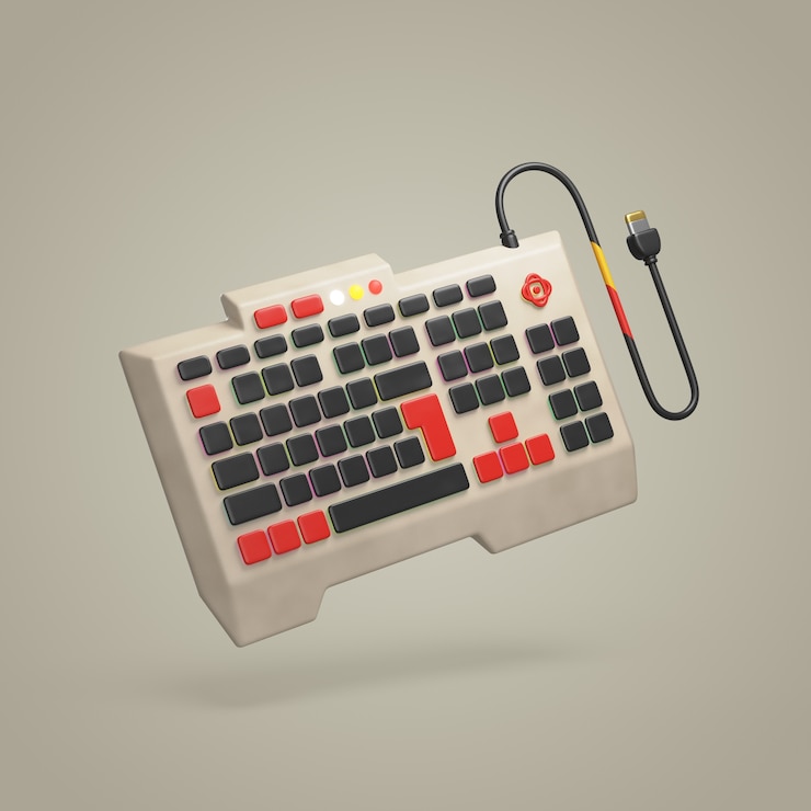 PSD Gratis render 3d desain ikon game retro