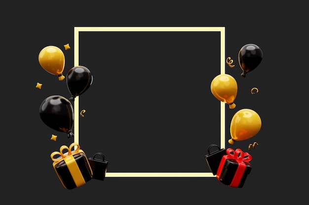 Render 3d de diseño de fondo de venta