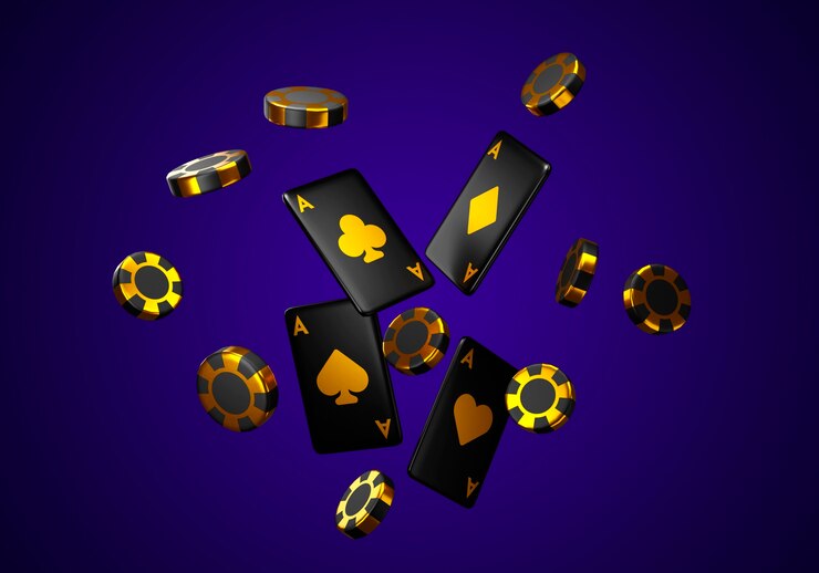 PSD Gratis render 3d elemen kasino
