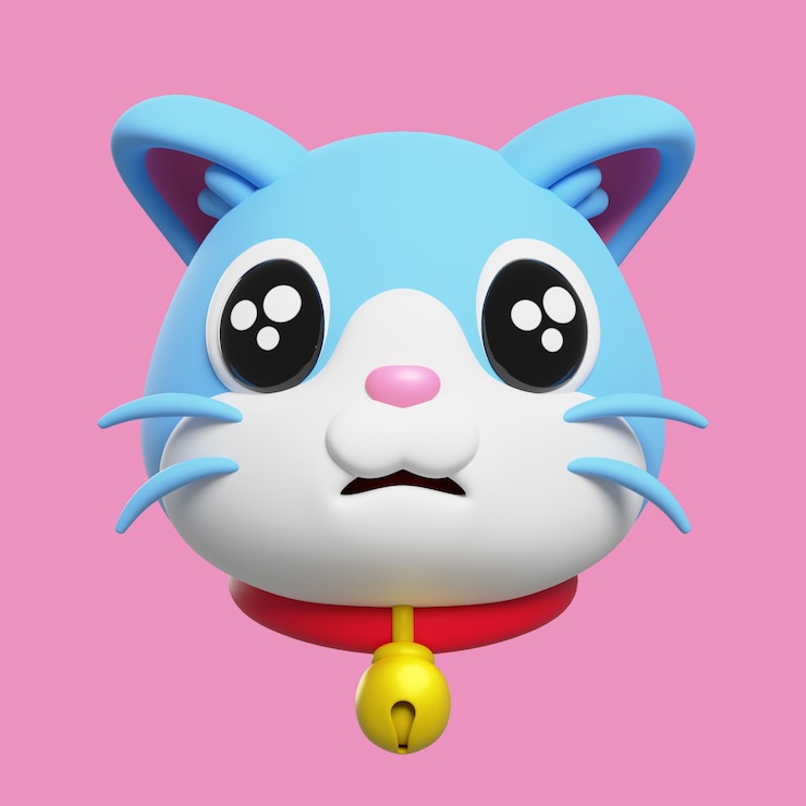 PSD gratuito render 3d de emoji de gato