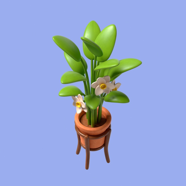 PSD Gratis render 3d ikon furnitur