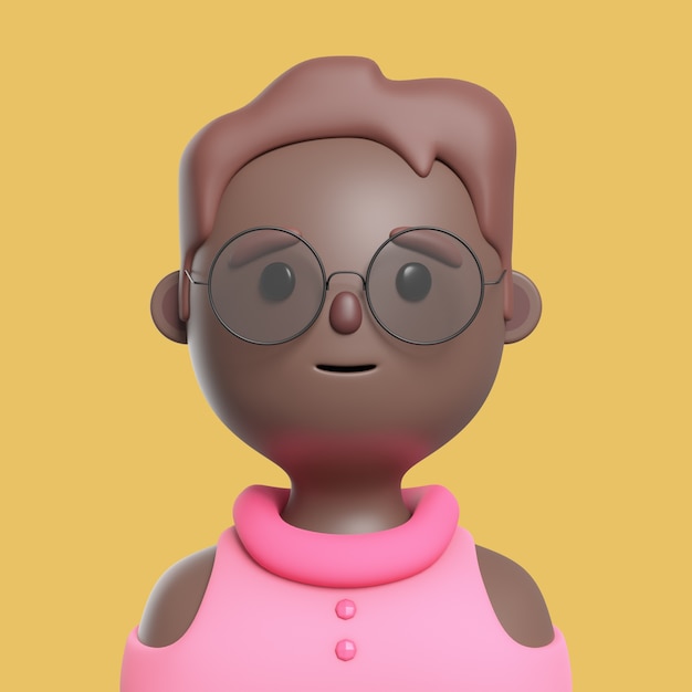 Render 3D del personaje de avatar