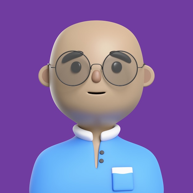 Render 3D del personaje de avatar