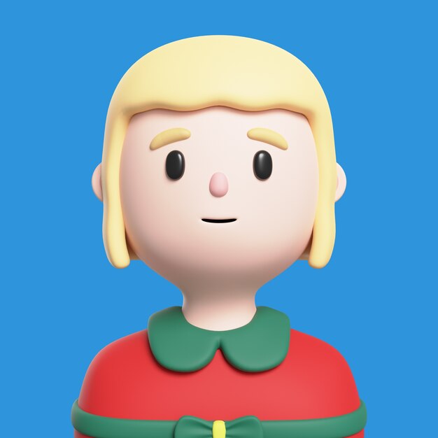 Render 3D del personaje de avatar