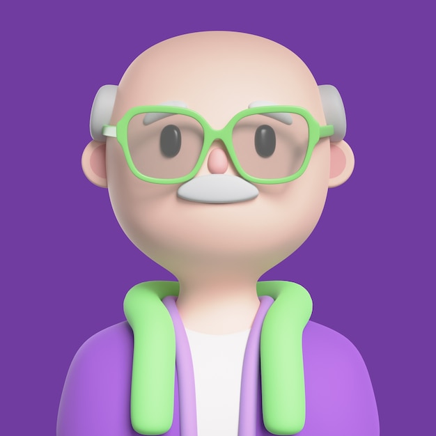 Render 3D del personaje de avatar