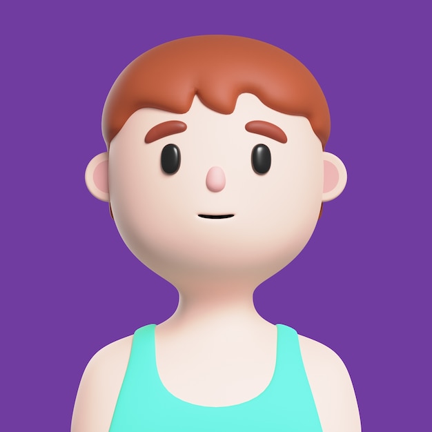 Render 3D del personaje de avatar