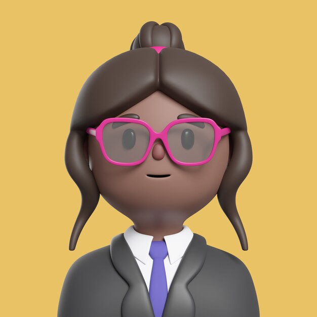Render 3D del personaje de avatar