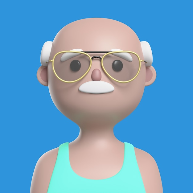 Render 3D del personaje de avatar