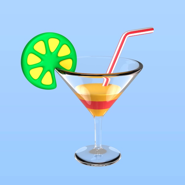 Render de icono de bebida de casino