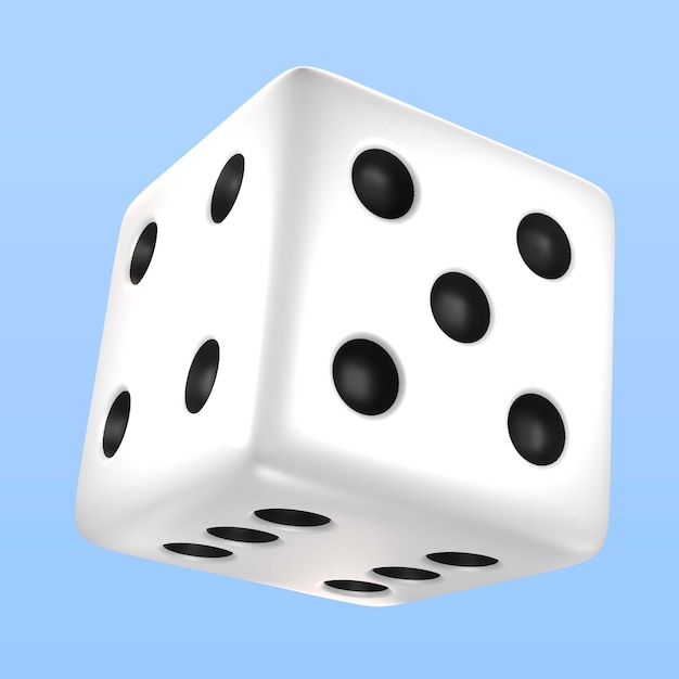 Render de icono de dados de casino