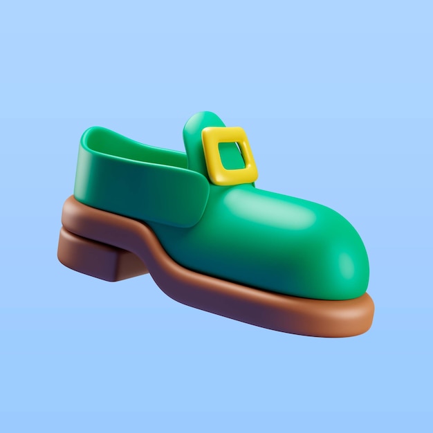 Render de icono de zapato de duende del día de san patricio