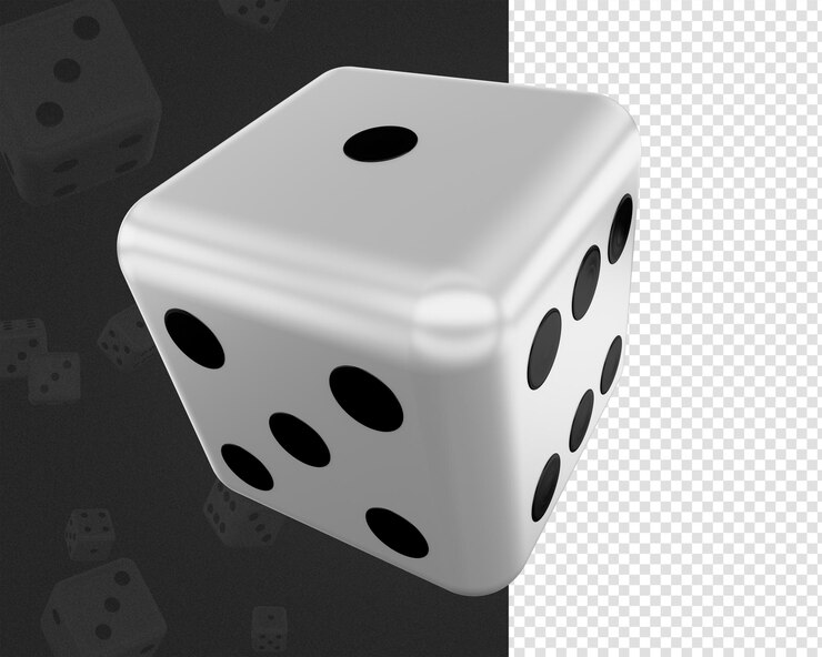 PSD Gratis render ikon dadu 3d kasino psd