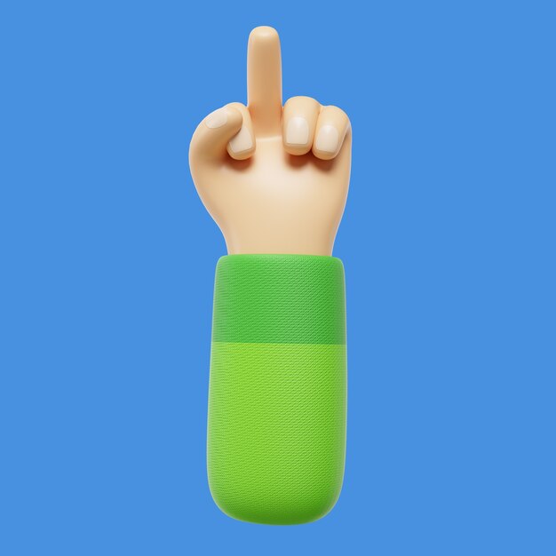 Rendering 3D del gesto della mano